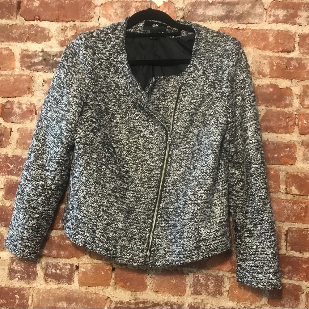 Silver Tweed Blazer Jacket